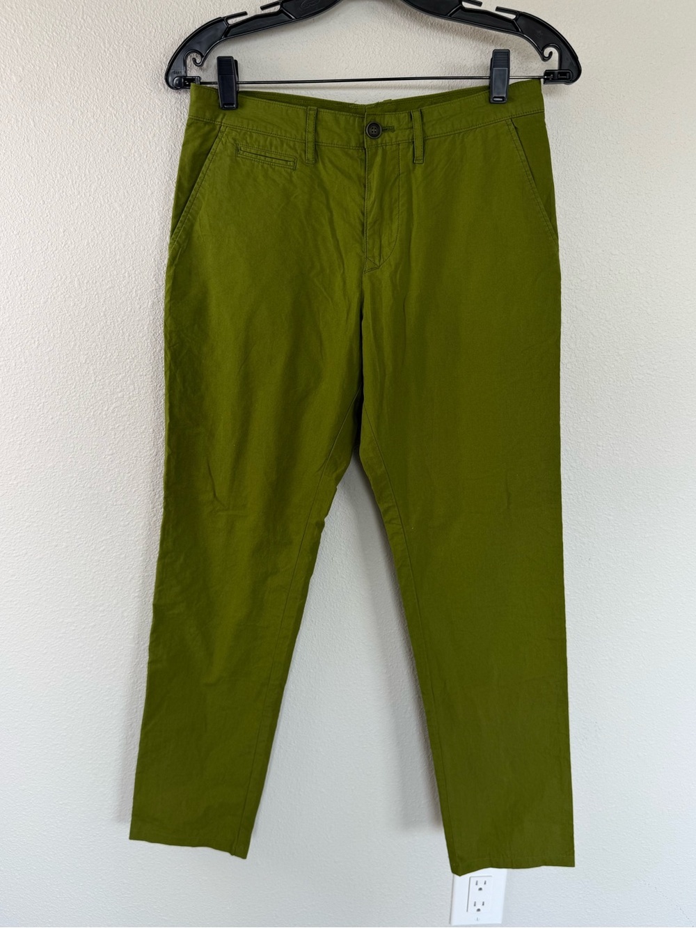 Burberry Brit Straight Leg Cotton Pants Green Business Casual Women’s Size 29